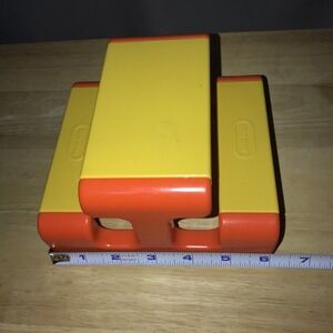 Little Tikes Vintage Picnic Table DOLLHOUSE Furniture Orange and Yellow Outdoor